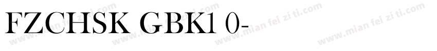 FZCHSK GBK1 0字体转换